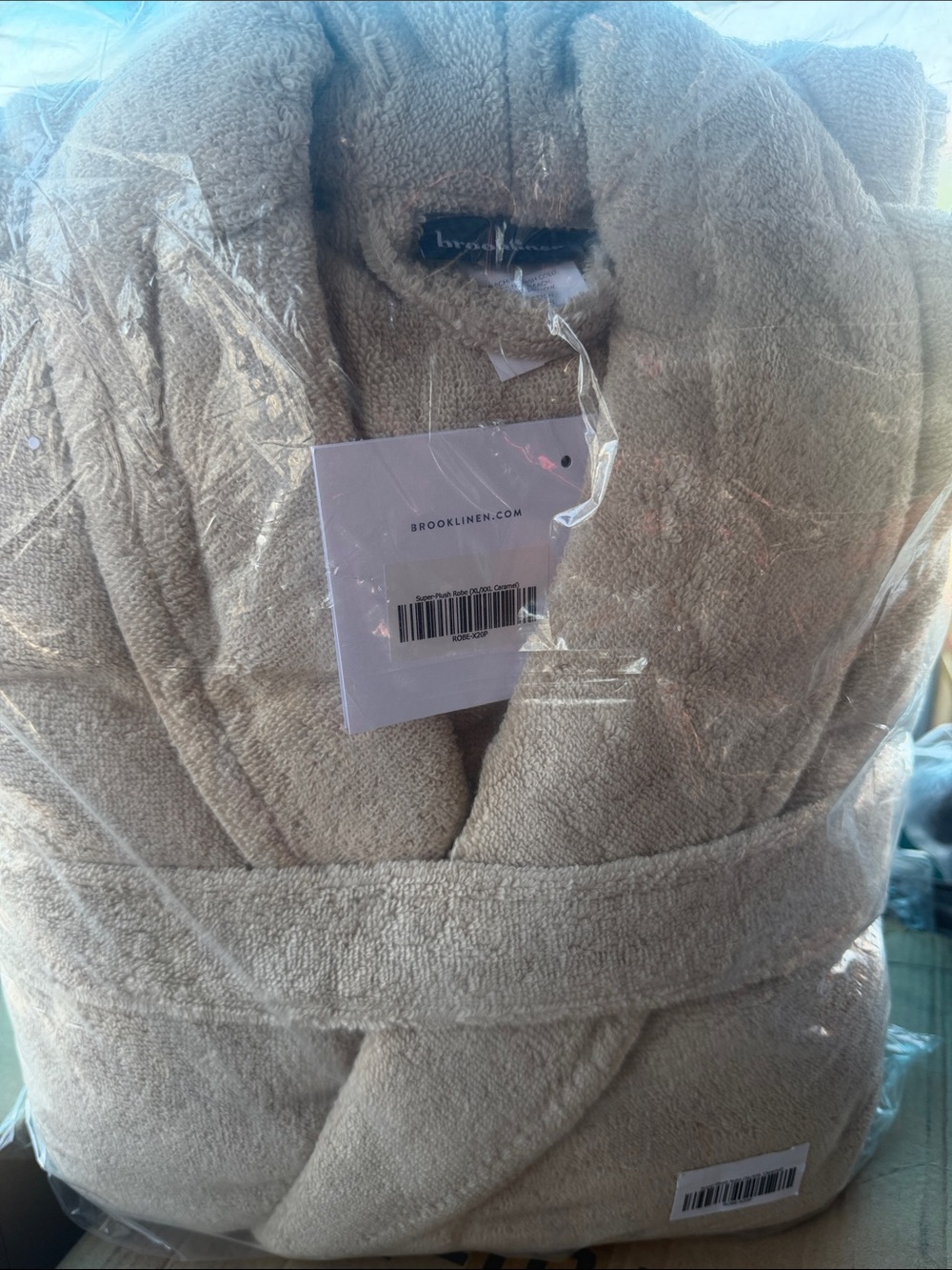 Brooklinen Cream Plush Shawl-Collar Teddy Jacket